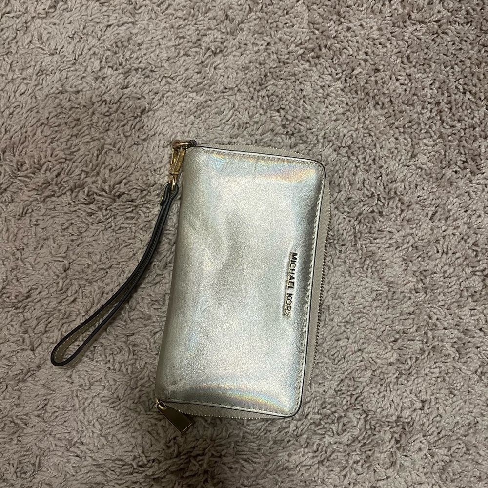 Michael Kors Gold Embossed Wristlet